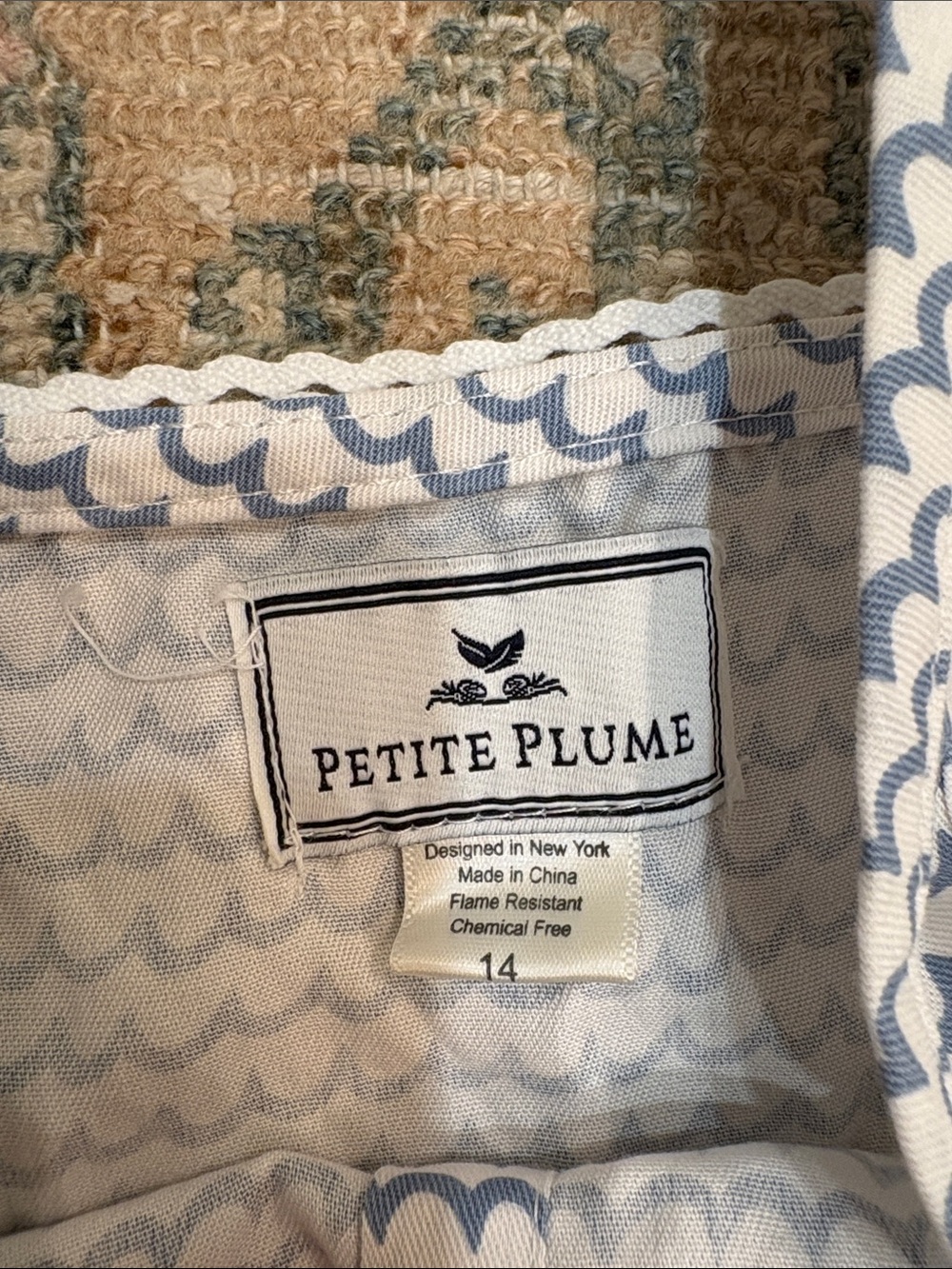 Petite Plume Twill Charlotte Nightgown in LaMer size 14 - Picture 2 of 3